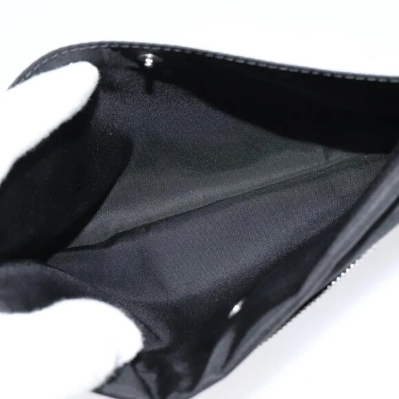 BURBERRY Pouch Nylon Black Silver Auth 118845 - Picture 12 of 16